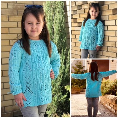 Pull Ajouré à Torsades pour fille