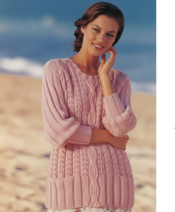 Pull long raglan avec poches