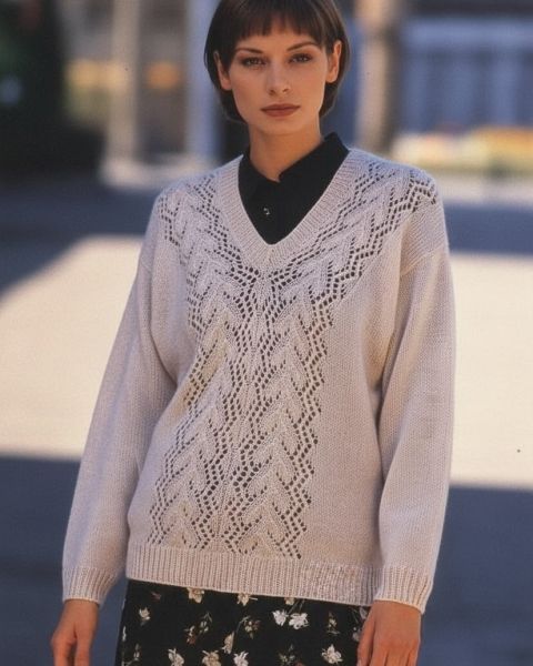 Pull à encolure en V
