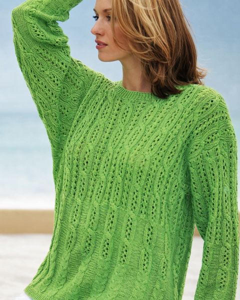 Pull au Point Ajouré Torsadé