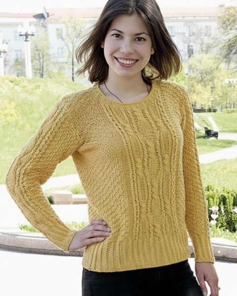 Pull con Pannello Centrale a Trecce