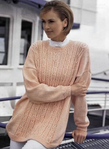 Pull long au Point Torsades Ajourées