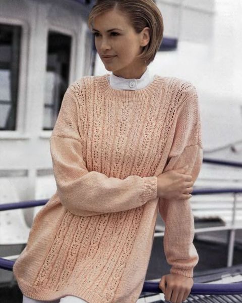 Pull long au Point Torsades Ajourées