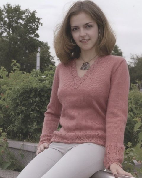 Pull à encolure en V