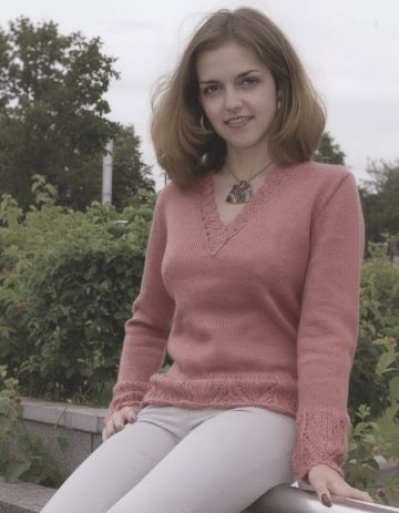 Pull à encolure en V