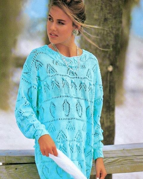 Pull long au Point Ajouré