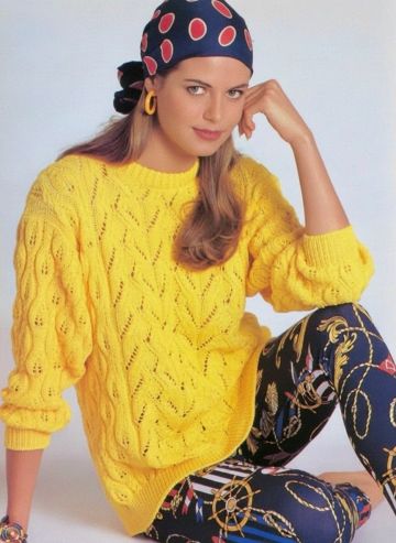 Pull avec Point Torsades Ajourées
