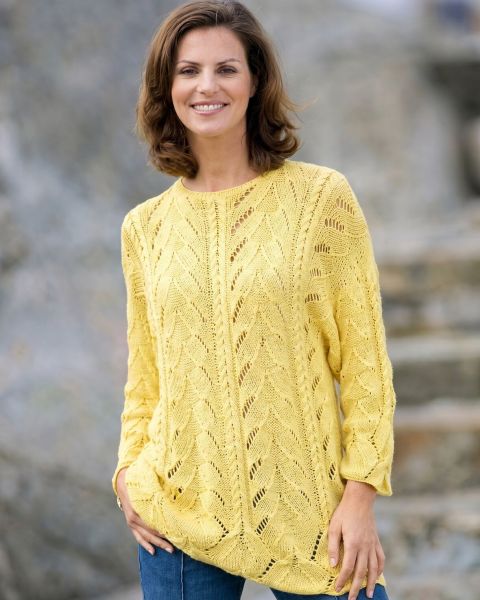 Pull en Point Ajouré et Torsades