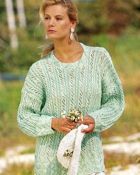 Pull à Rayures Ajourées