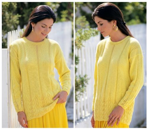 Pull à Point Ajouré au Tricot
