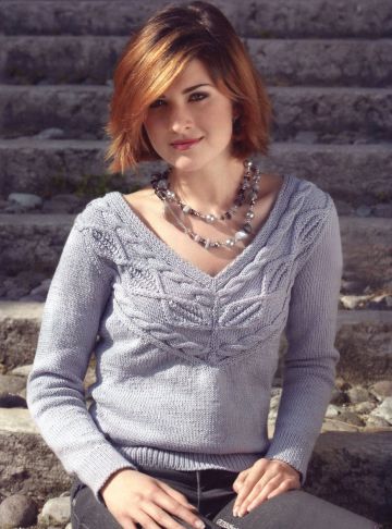 Pull avec Empiècement au Point Losanges