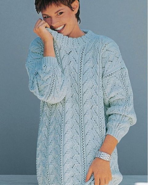 Pull avec des Rayures Ajourées