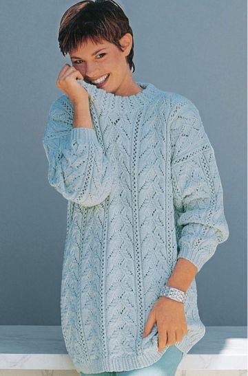 Pull avec des Rayures Ajourées