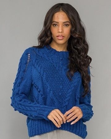 Pull avec Point en Relief et Torsades