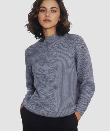 Pull au Point de Côtes Anglaises