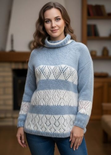 Pull à Losanges Ajourés