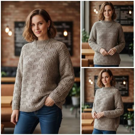 Pull à Point Damier