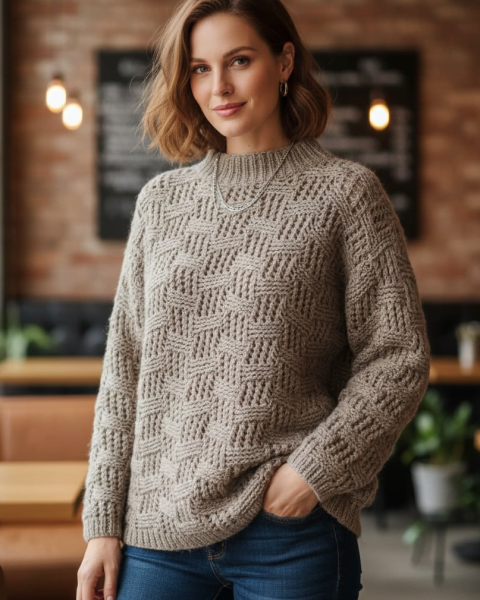 Pull à Point Damier