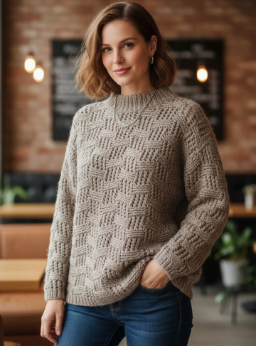 Pull à Point Damier