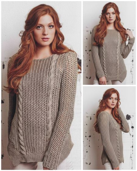 Pull avec un ourlet en pointes