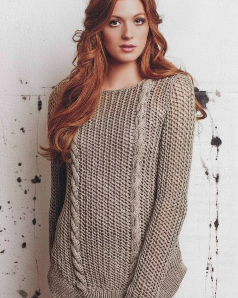 Pull avec un ourlet en pointes