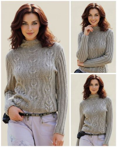 Pull avec manches en côtes