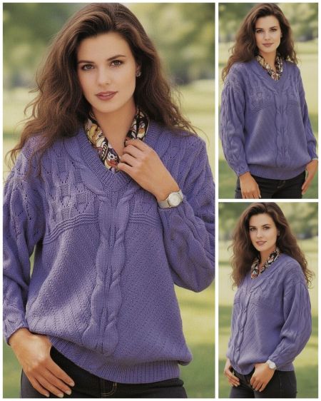 Pull avec combinaison de points