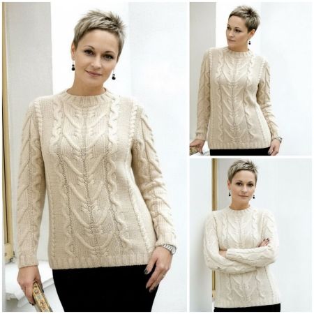 Pull à Torsades au Tricot