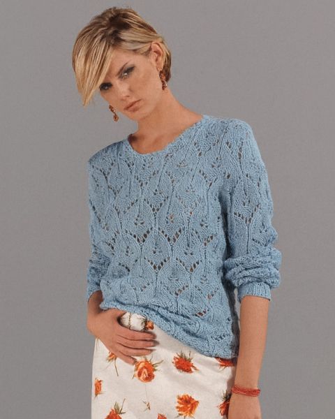 Pull avec Point de Feuilles