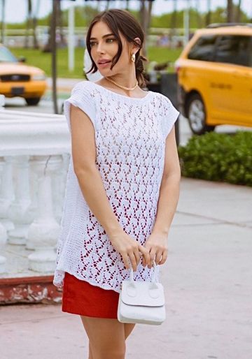 Tunique Ajourée au Tricot
