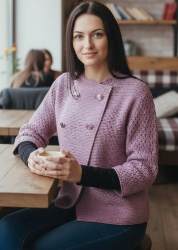 Veste croisée au crochet