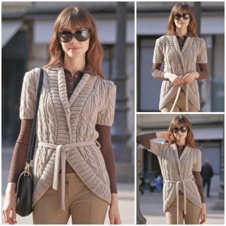Veste avec bordures arrondies