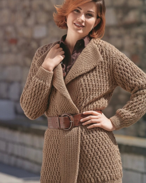 Cardigan à Larges Bandes