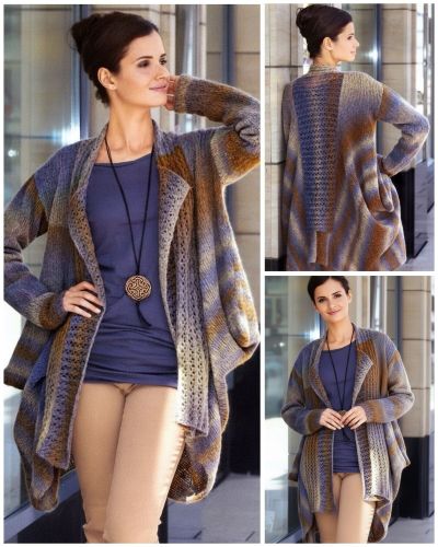 Cardigan Ample avec Point Ajour