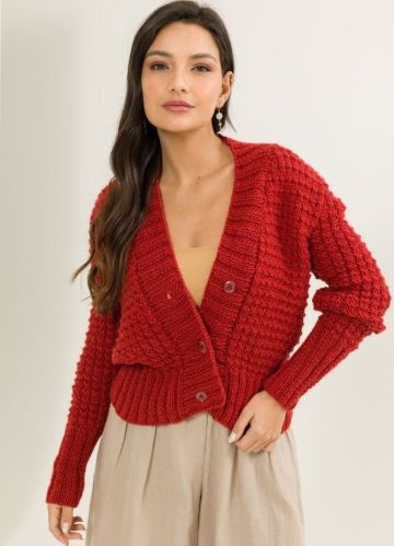 Veste au Point Texturé