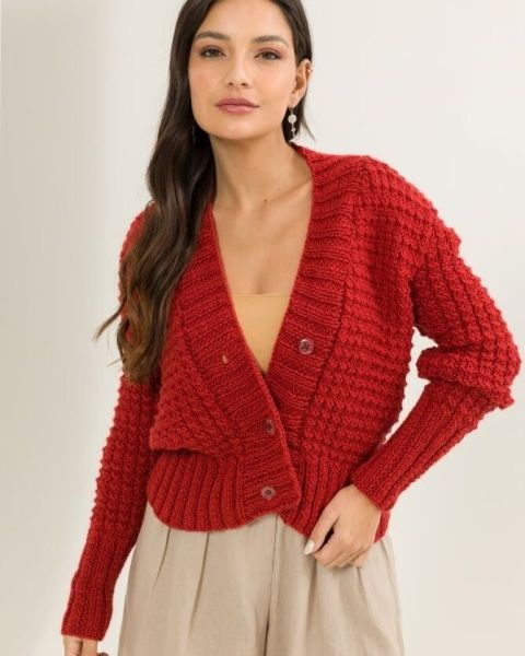 Veste au Point Texturé