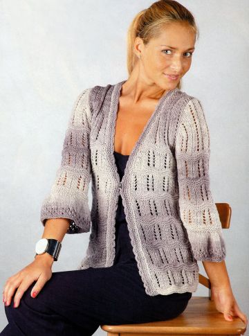 Veste Ajourée en fil dégradé