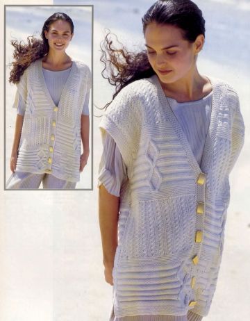 Gilet sans manches en Mix de Points