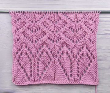 Point Cœur Ajouré au Tricot