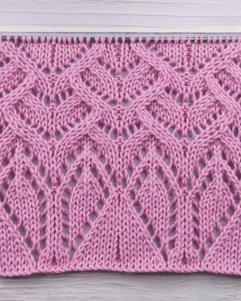 Point Cœur Ajouré au Tricot