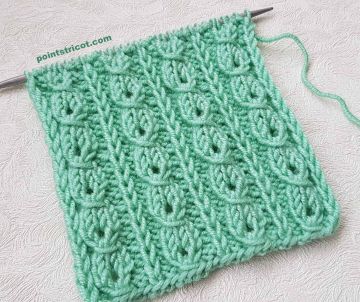 Point Ligne Verticale Ajourée Tricot
