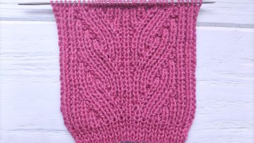 Point de tricot en demi-côtes anglaises