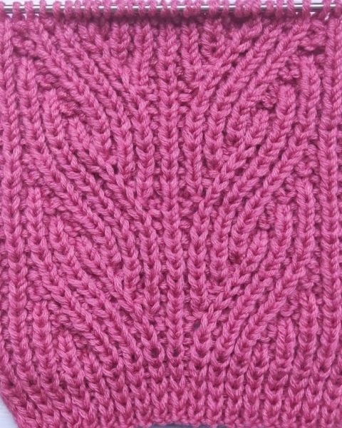 Point de tricot en demi-côtes anglaises