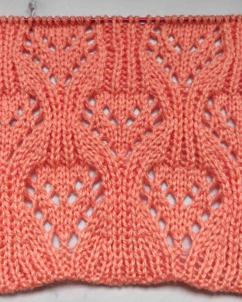 Point Coeur Ajouré au Tricot