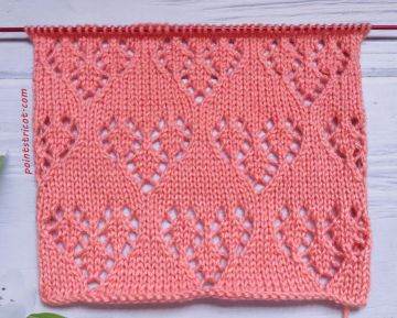 Point Coeur Ajouré au Tricot