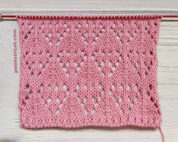 Point Coeur Ajouré au Tricot