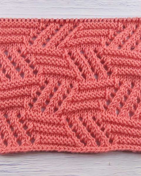 Point de Damier Ajouré au Tricot