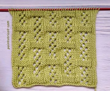 Point de Damier Ajouré au Tricot