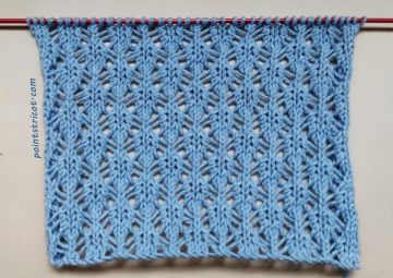 Point de Damier Ajouré au Tricot
