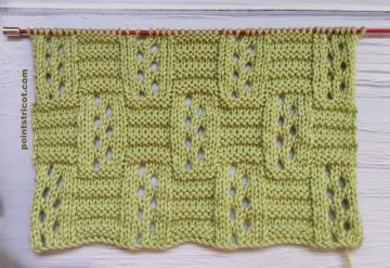 Point de Damier Ajouré au Tricot